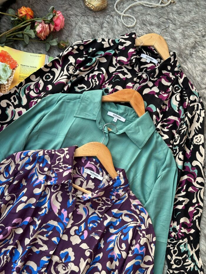 Abstract Print Cotton Shirt – Perfect for Summer