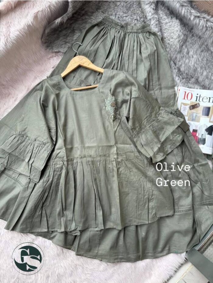 Green Co-ords Skirt Set